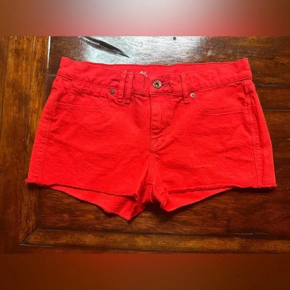 Madewell Red Shorts Size 26 - Picture 1 of 7
